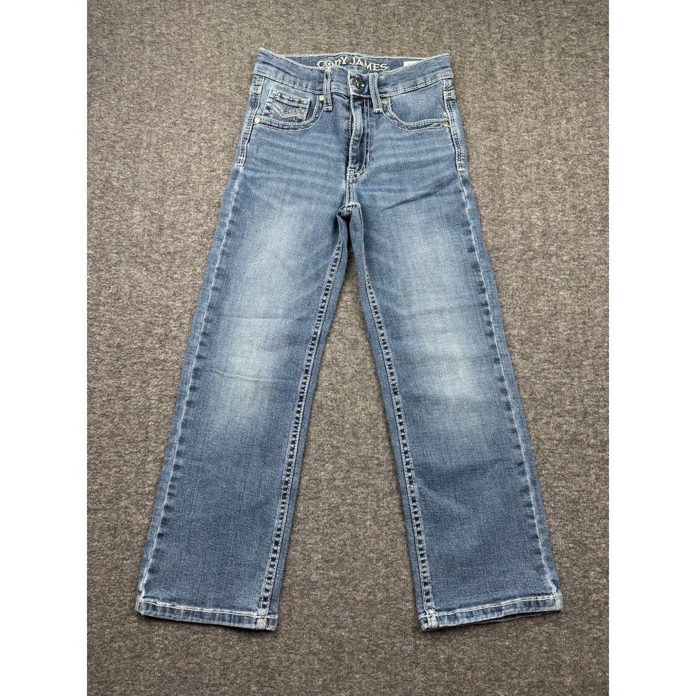 Cody James Boys Size 8 Western Jeans Stretch Denim Whiskered Cowboy Rodeo Work